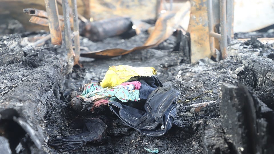 Greater Noida bus fire Granddaughter identified grandmother body by her anklets