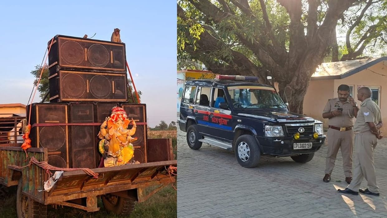 Pilgrims traveling in tractor-trolley created ruckus at police station in Bulandshahar collision with bus