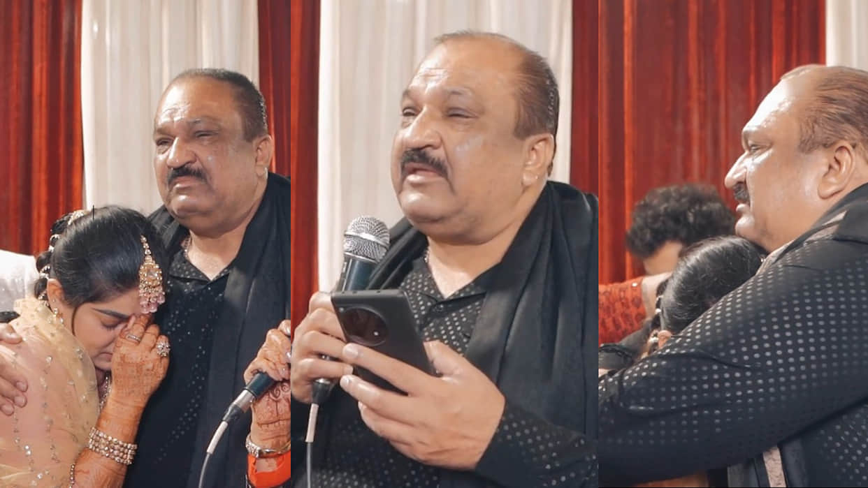 Father heart touching emotional words durin daughter wedding kanyadaan ritual viral video
