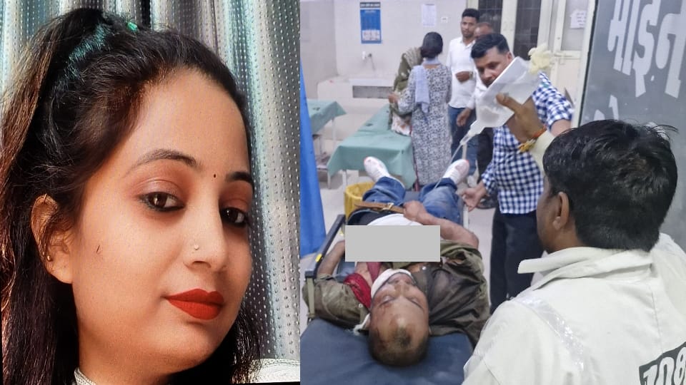 गजाला की फाइल फोटो और अस्पताल में इरफान।