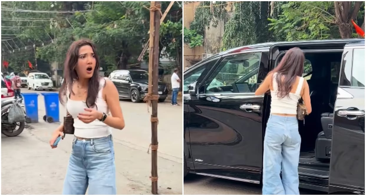 Medha Shankr step out Rumoured boyfriend Samay Rainas Car shocked to see Camera Video Viral