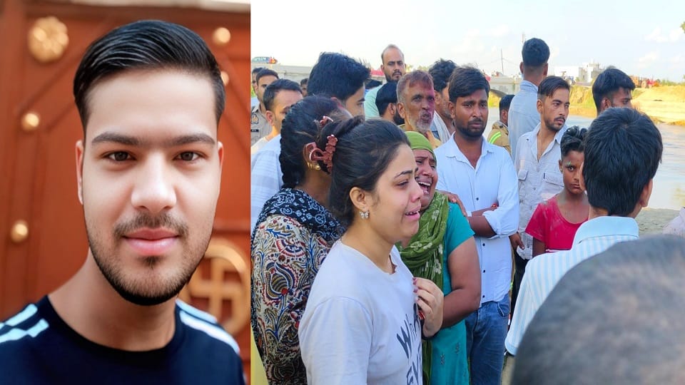 नहर में डूबा युवक, विलाप करते परिजन