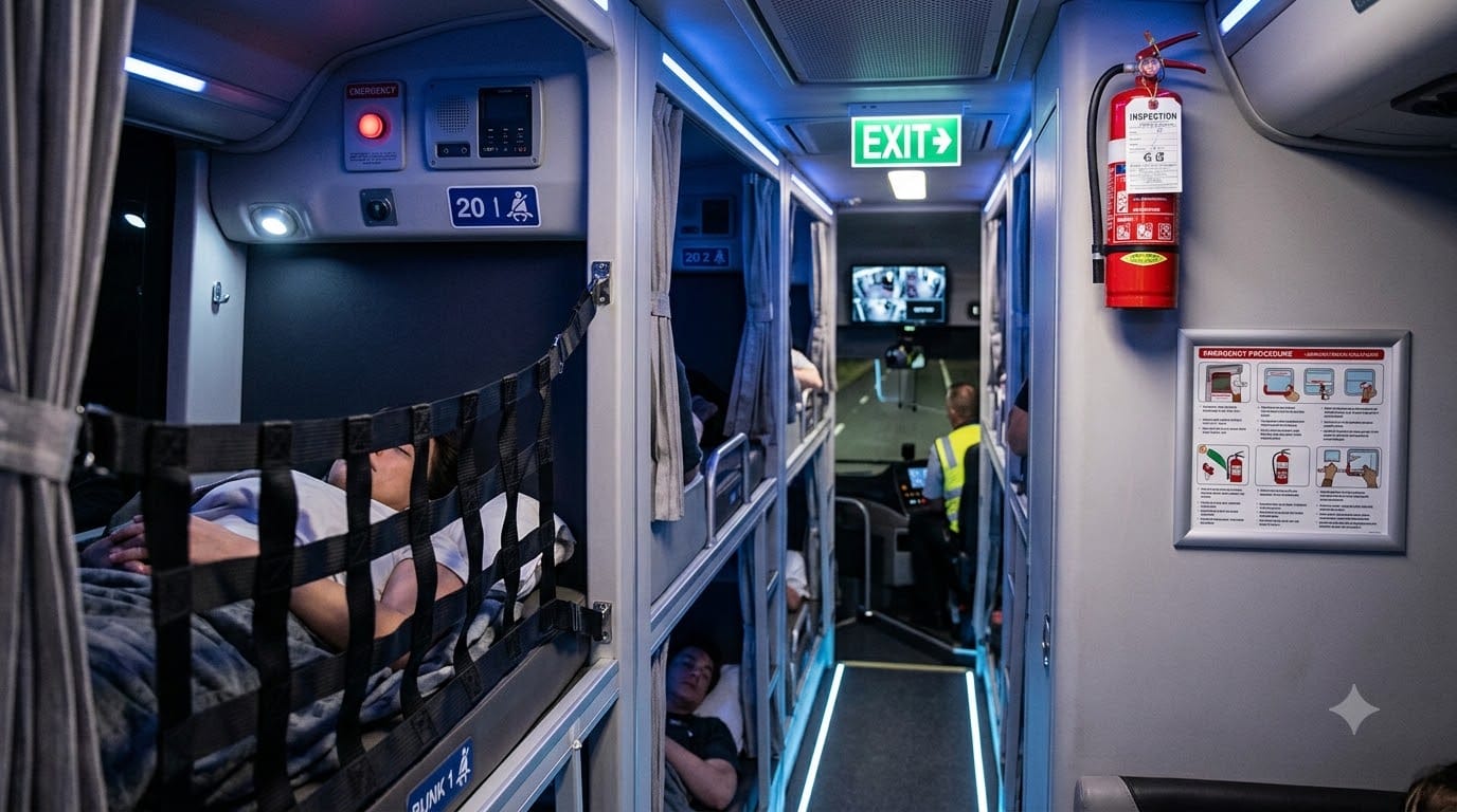 Sleeper Bus Safety Tips: What Passengers Should Do During a Fire Emergency