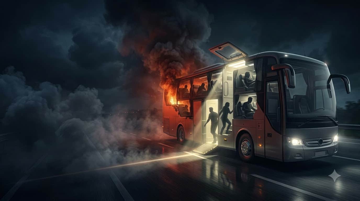 Sleeper Bus Safety Tips: What Passengers Should Do During a Fire Emergency