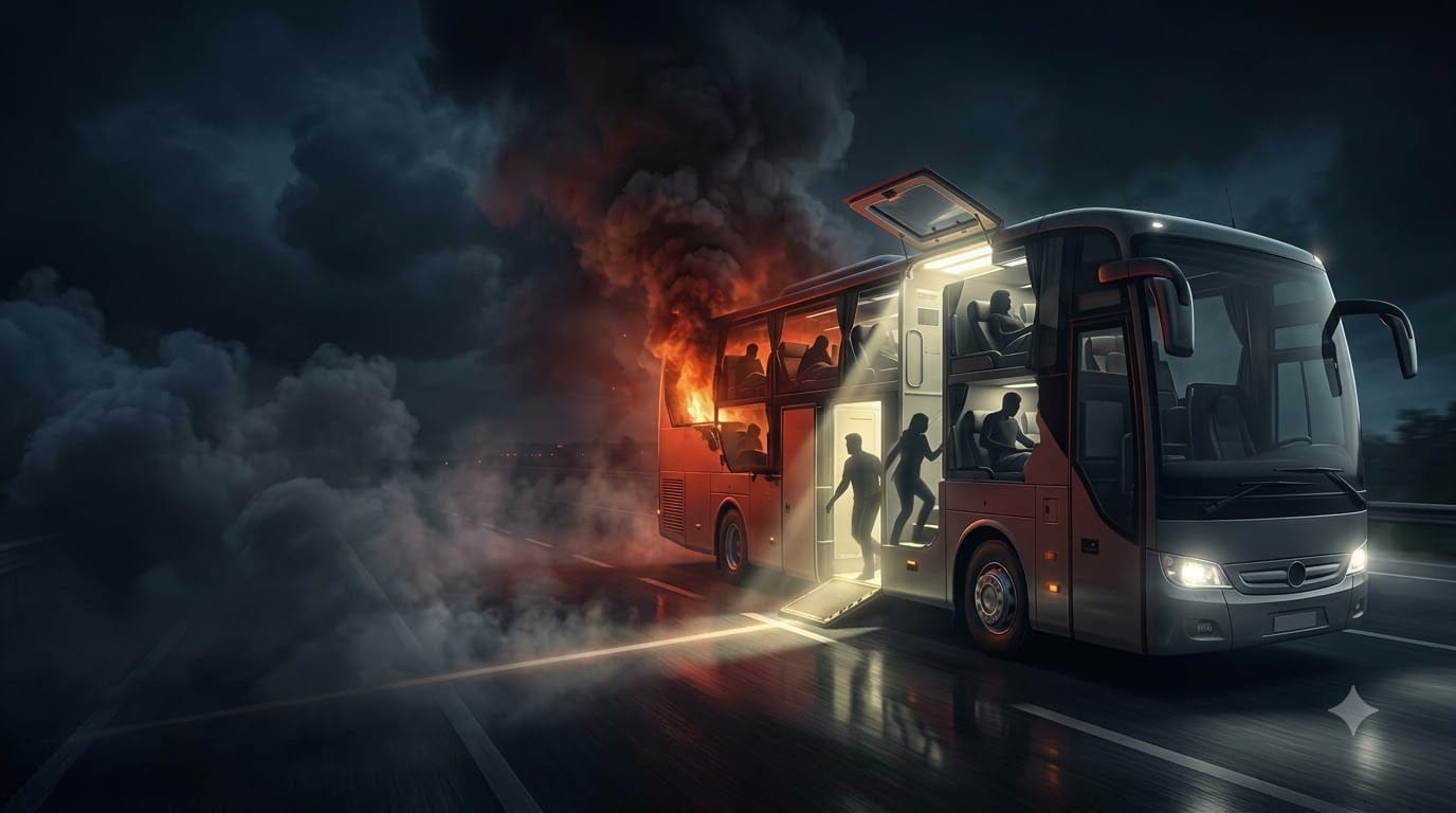 Sleeper Bus Safety Tips: What Passengers Should Do During a Fire Emergency
