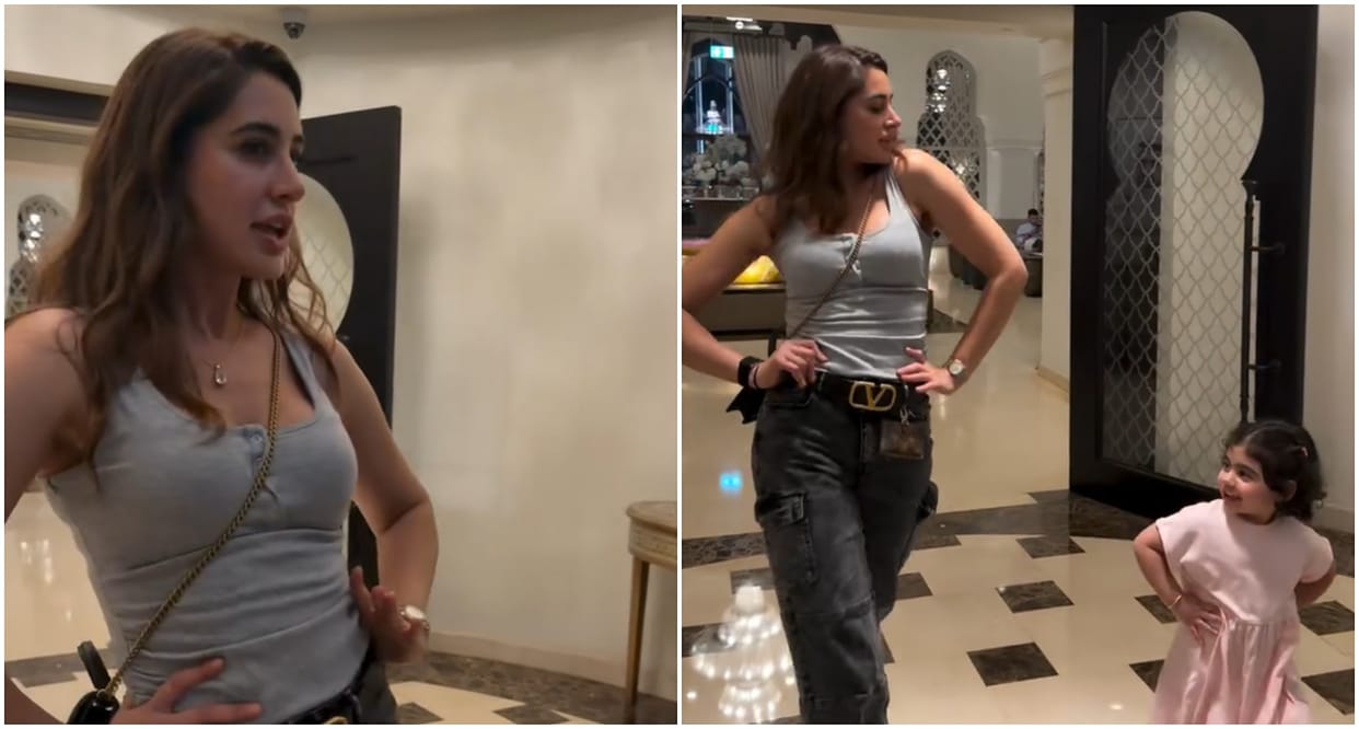 Nargis Fakhri teach child girl how to walk like pretty girl video goes viral