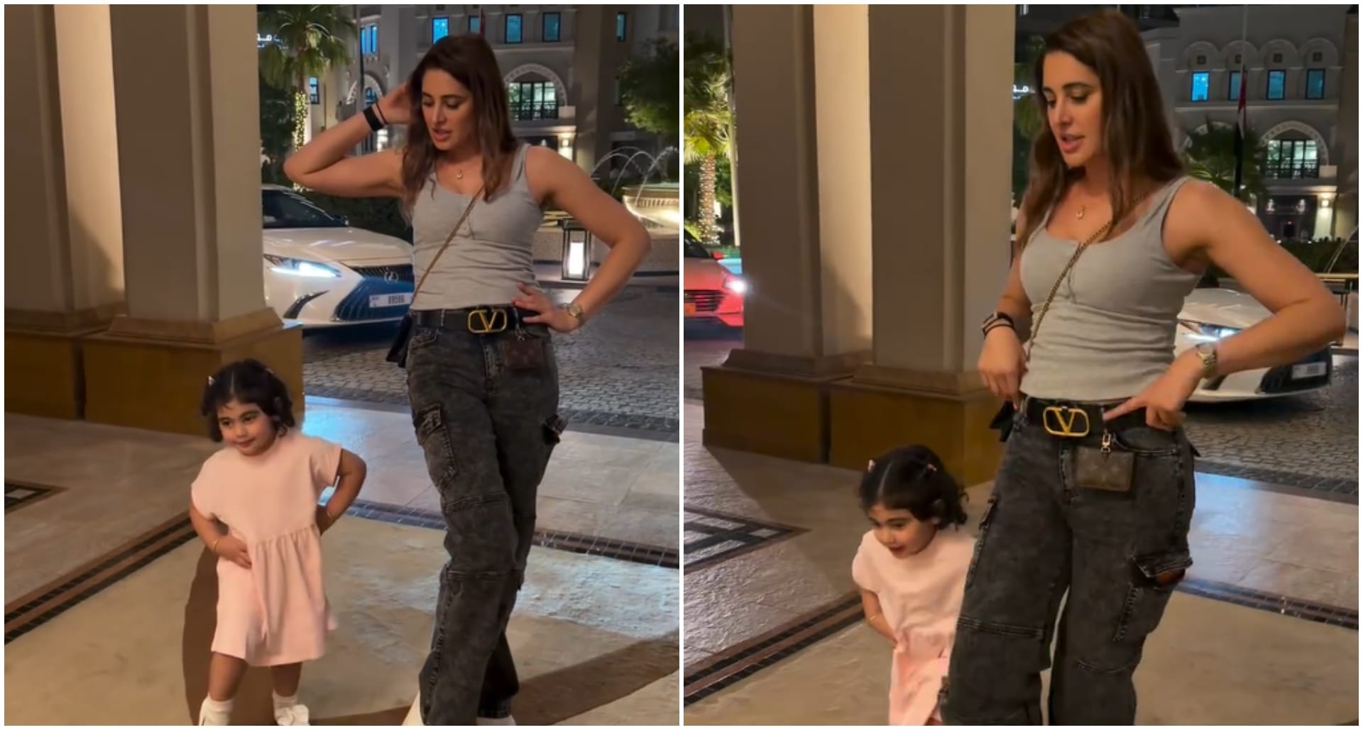Nargis Fakhri teach child girl how to walk like pretty girl video goes viral
