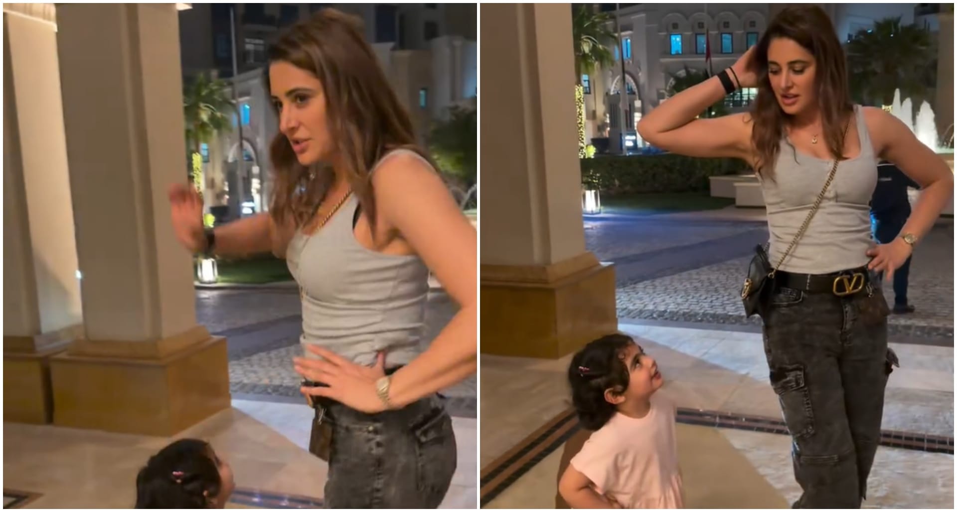 Nargis Fakhri teach child girl how to walk like pretty girl video goes viral