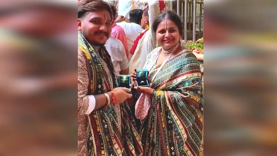 Ring Ceremony Inside Banke Bihari Temple VIP Enclosure Video Goes Viral