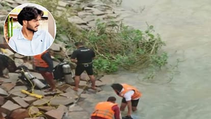बांध से युवक का शव निकालने में जुटी एसडीआरएफ की टीम