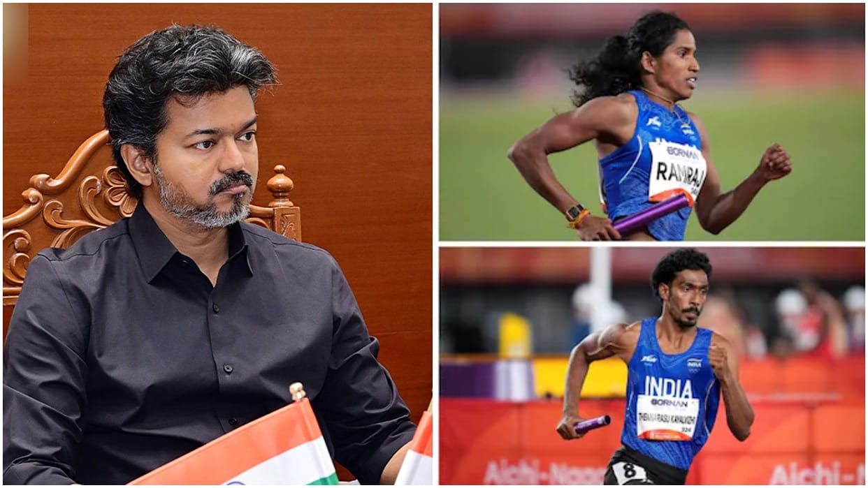 CM C Joseph Vijay continues rewarding Tamil Nadu athletes, announces Rs 50 lakh for 4*400 m relay medallists