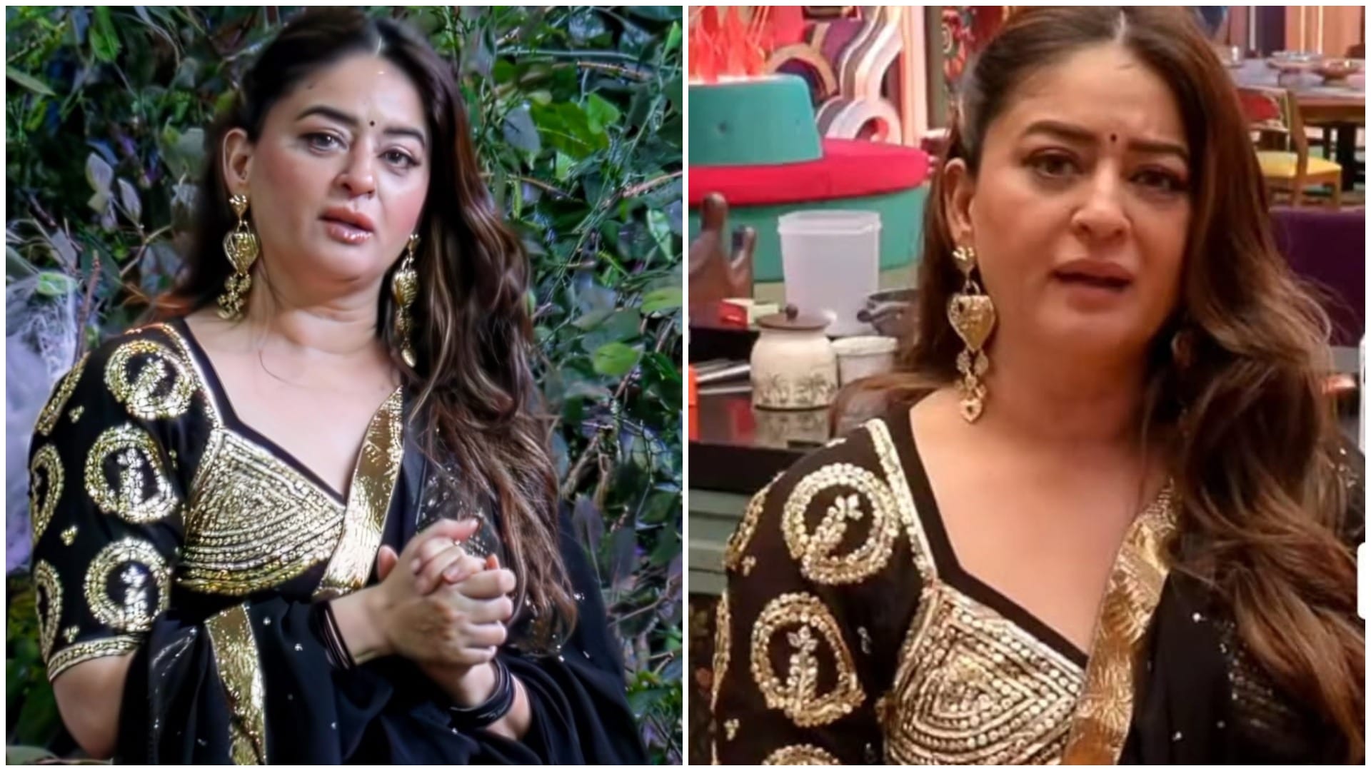 Bigg Boss Weekend Ka Vaar Mahi Vij’s Black Lehenga Look: Check Price of Her Outfit and Heart Shaped Earrings