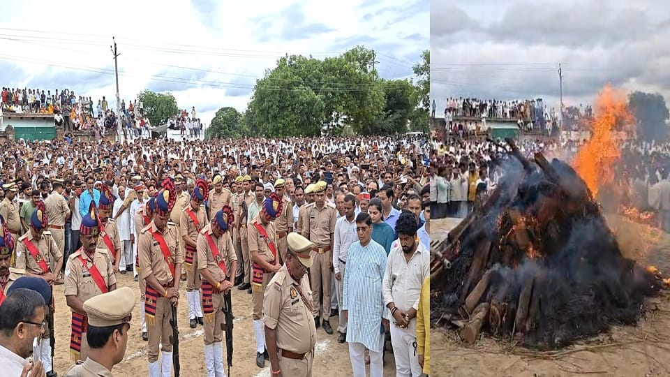 पंचतत्व में विलीन हुए भाजपा विधायक छोटेलाल वर्मा।