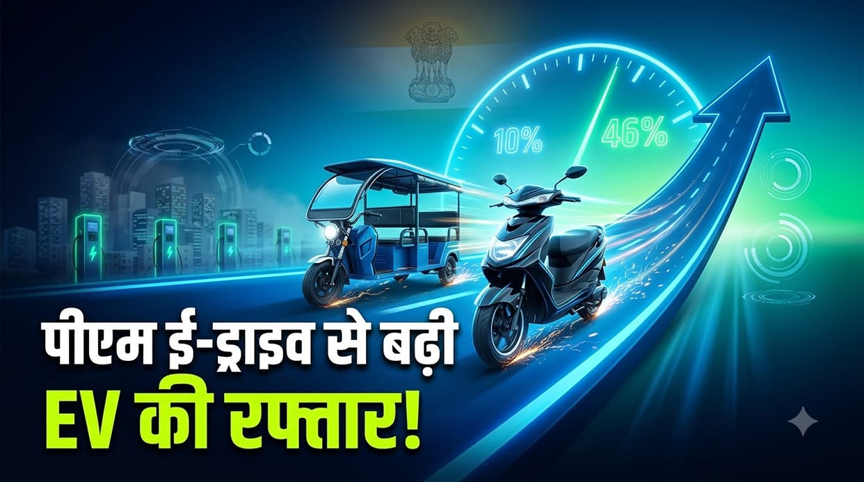 PM E-DRIVE Scheme Success: e-2W Market Share Nears 10%, e-3W L5 Crosses 46% Penetration