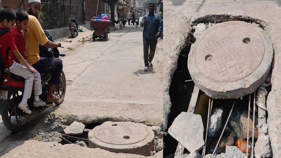 Agra Roads Turn Risky: Broken Culverts and Open Manholes Await Repairs
