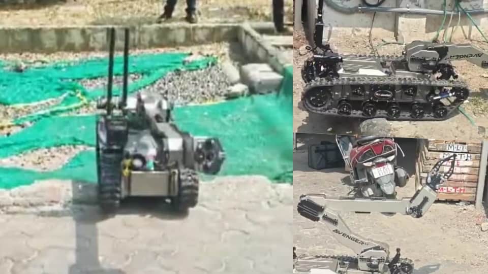 Delhi Police demonstrated state-of-the-art remote-controlled robotic vehicles