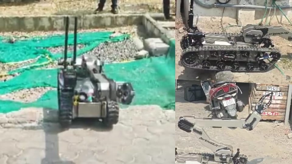 Delhi Police demonstrated state-of-the-art remote-controlled robotic vehicles