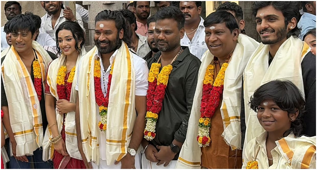 Dhanush begins D56 shoot with grand pooja at Maranadu Karuppanasamy temple in Sivaganga