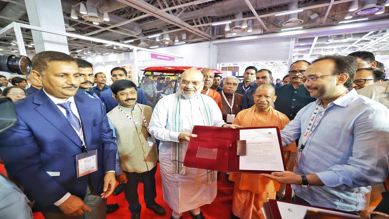 यूपीआईटीएस में गृह मंत्री अमित शाह और यूपी के मुख्यमंत्री योगी