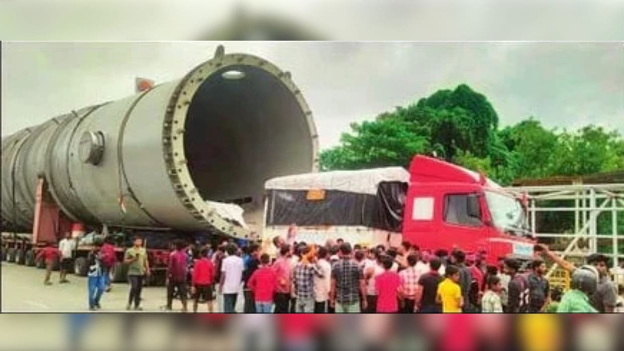 Police forces from three zones in Varanasi engaged in facilitating passage of 308-wheeled vehicle