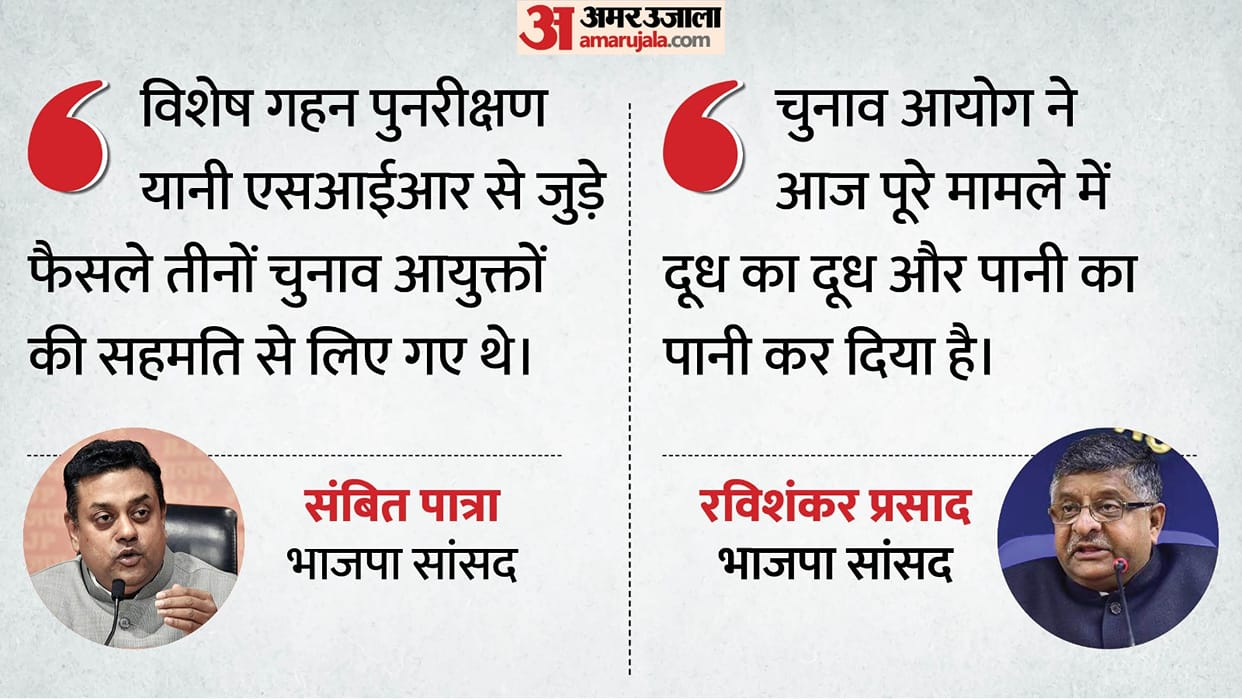 sambit patra attacks congress over election commission sir controversy