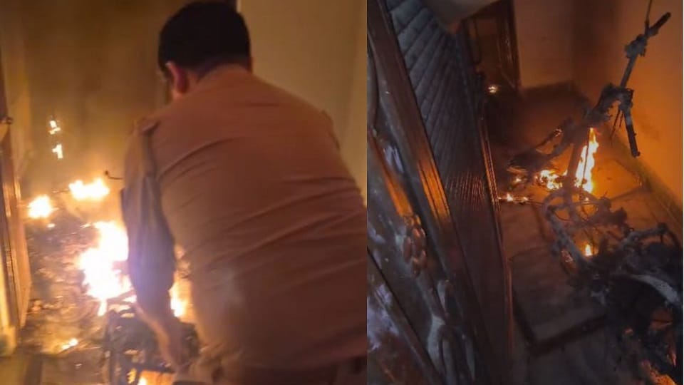 E-Scooter Explodes While Charging, Massive Fire Breaks Out at Home; Three Rescued