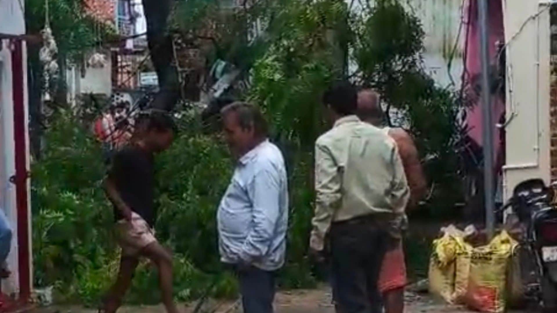 Cyclonic storm Varanasi Trees fell over 10 locations rainfall hint of early winter chill in air