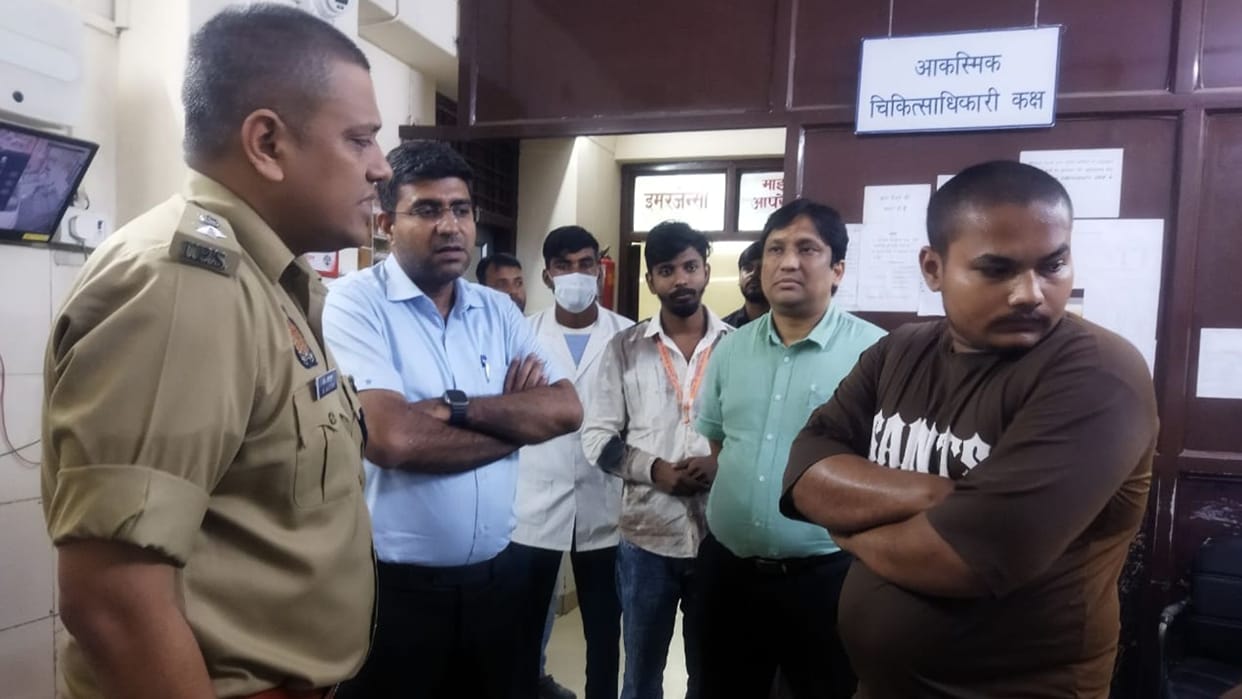 Dilapidated house collapses due to storm in Gorakhpur's Dharamshala; three critically injured.