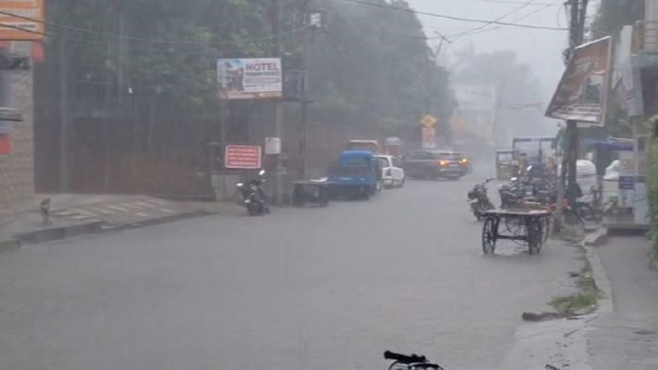 पीलीभीत में हुई मूसलाधार बारिश