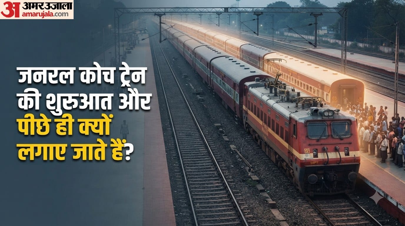 जनरल कोच ट्रेन की शुरुआत और पीछे ही क्यों लगाए जाते हैं?
