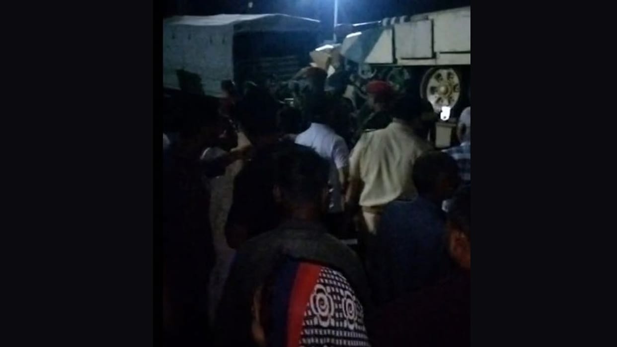 Army truck runs over woman and young girl they were walking home after their auto-rickshaw broke down family p