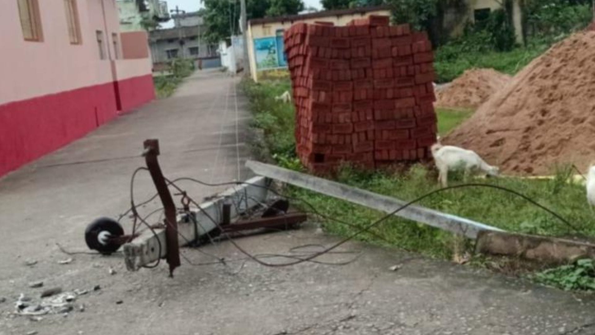 rainfall accompanied strong winds 115 electricity poles toppled trees fell three transformers