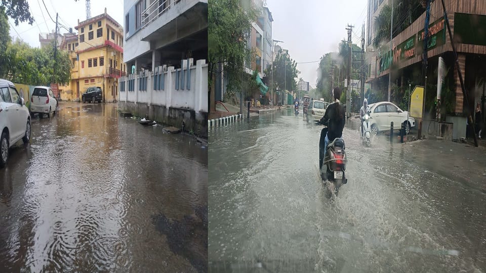 अशोक नगर और मैरिस रोड पर भरा पानी