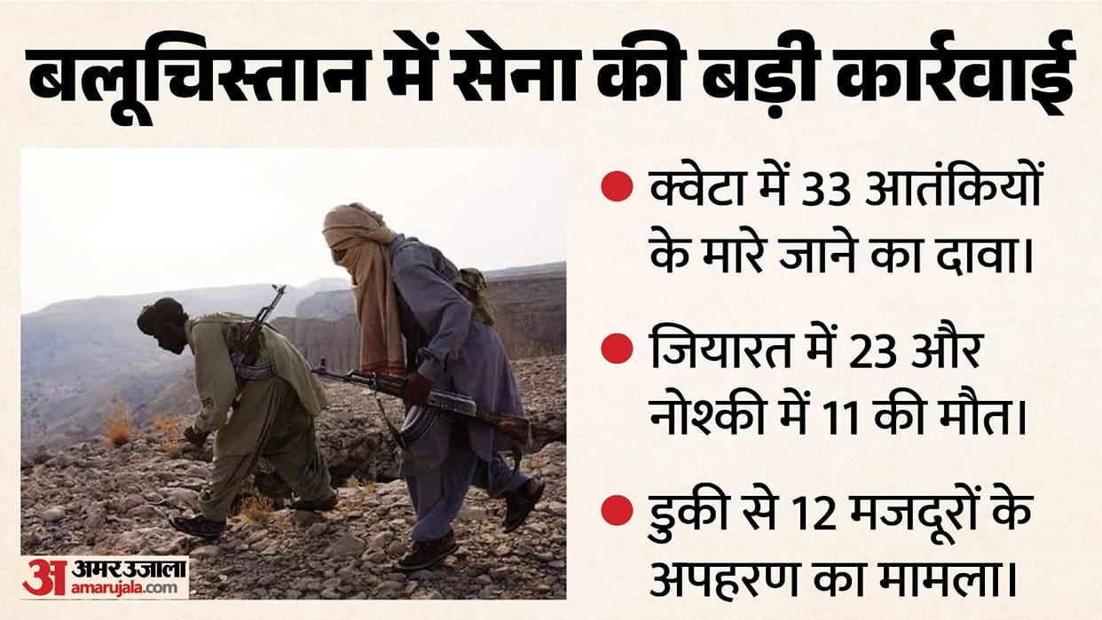 pakistan army 73 terrorists killed balochistan duki workers abducted