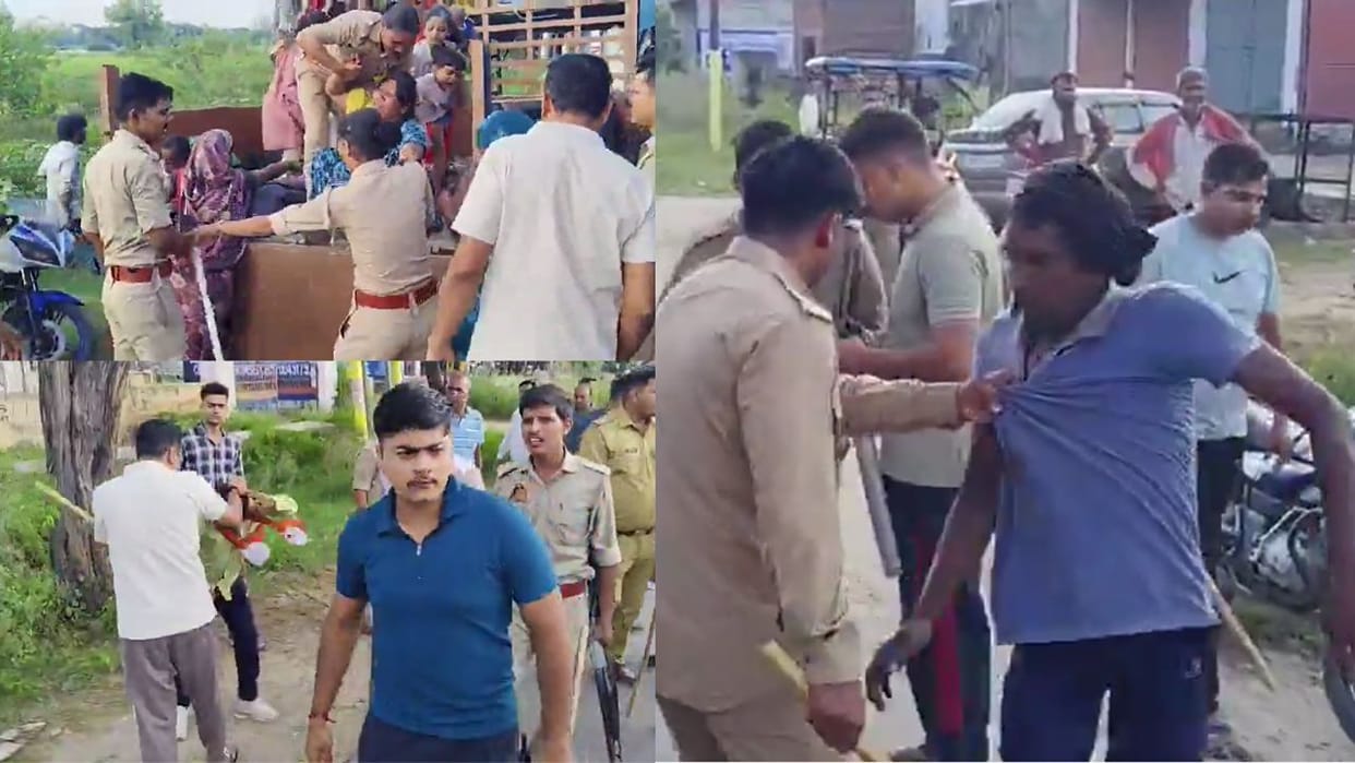 Police personnel beat up women and youths in Bulandshahar