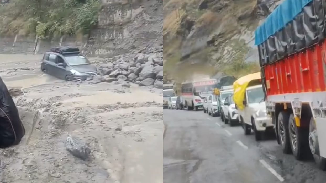kinnaur pagal nala landslide shimla reckong peo nh5 closed