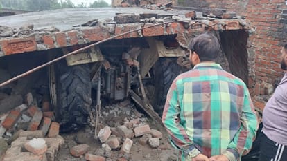 Woman dies and youth critically injured after roof tiles collapse due to rain in Bareilly
