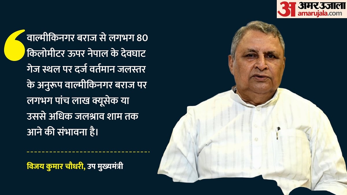 बिहार: नेपाल में भारी बारिश से गंडक उफान पर, वाल्मीकिनगर बराज में पांच लाख क्यूसेक तक पानी आने की आशंका