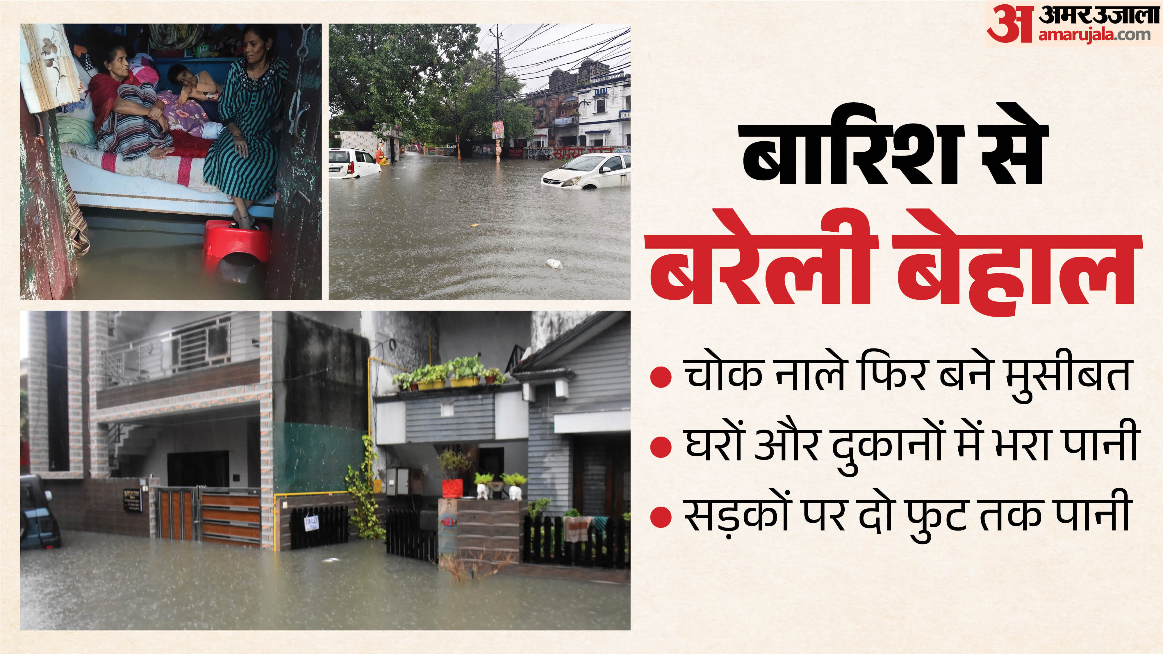 बारिश से पॉश इलाकों में जलभराव