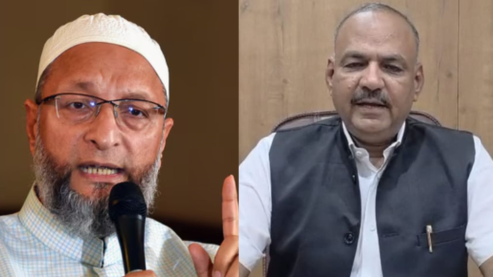 एआईएमआईएम प्रमुख असदुद्दीन ओवैसी और एमपी वक्फ बोर्ड के अध्यक्ष सनवर पटेल