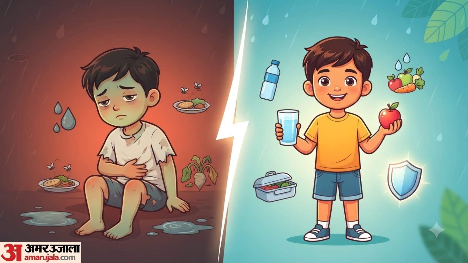 बारिश में बच्चों के लिए 5 हेल्थ रिस्क