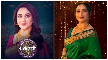 Madhuri Dixit Blushes As Kon Honar Crorepati Contestant Reveals Her Photo On His T-Shirt