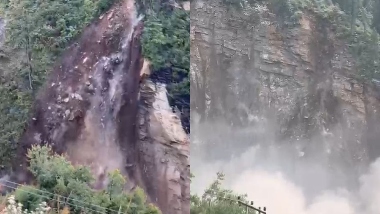 shimla rohru janglikh landslide road closed sundru khad water flow update