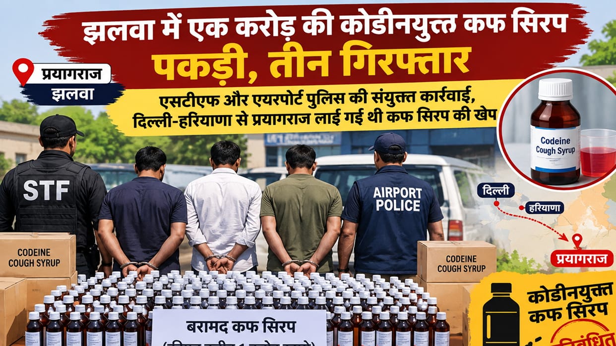 Jhalwa-Codeine-Cough-Syrup-Seized-STF-Airport-Police-Three-Arrested