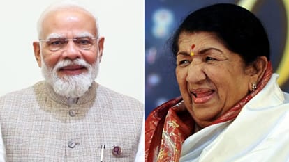 प्रधानमंत्री नरेंद्र मोदी-लता मंगेशकर