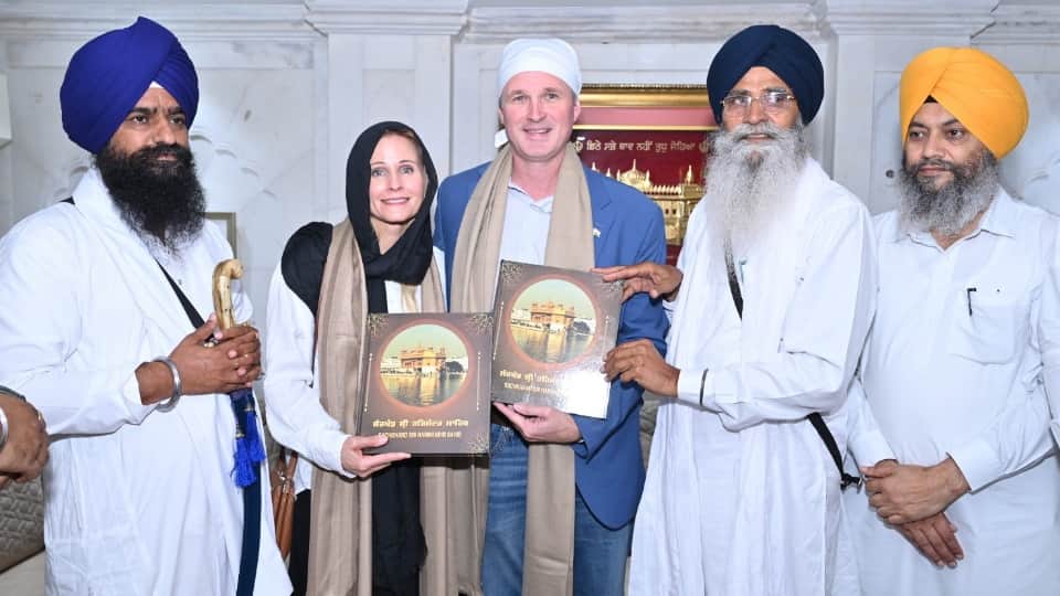US Ambassador to India Sergio Gor arrived in Amritsar on Monday and paid his respects at Sri Darbar Sahib.