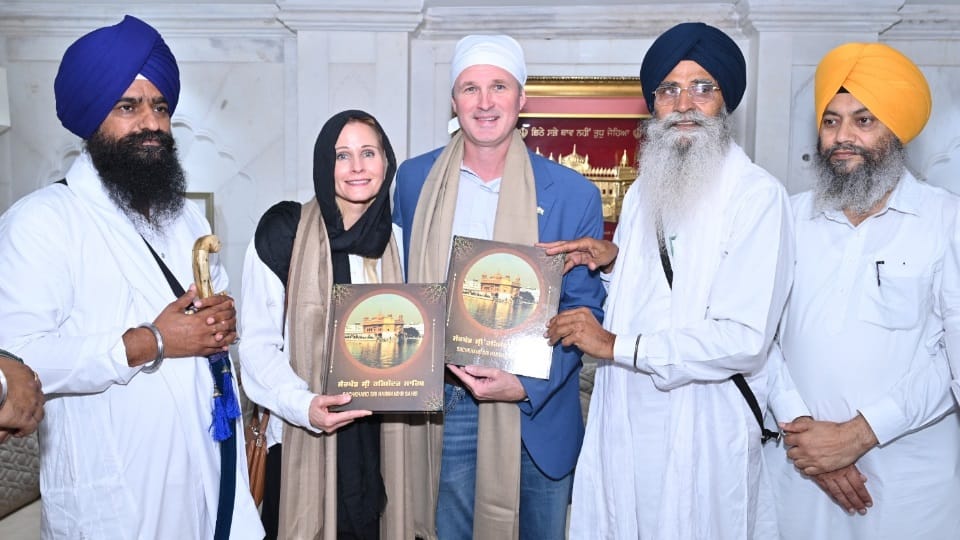 US Ambassador to India Sergio Gor arrived in Amritsar on Monday and paid his respects at Sri Darbar Sahib.