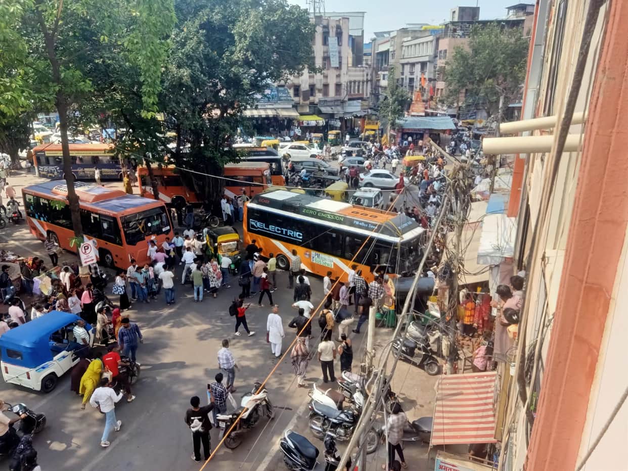 Indore: City buses vanish from Rajwada Square after incident; FIR lodged against those involved in vandalism.