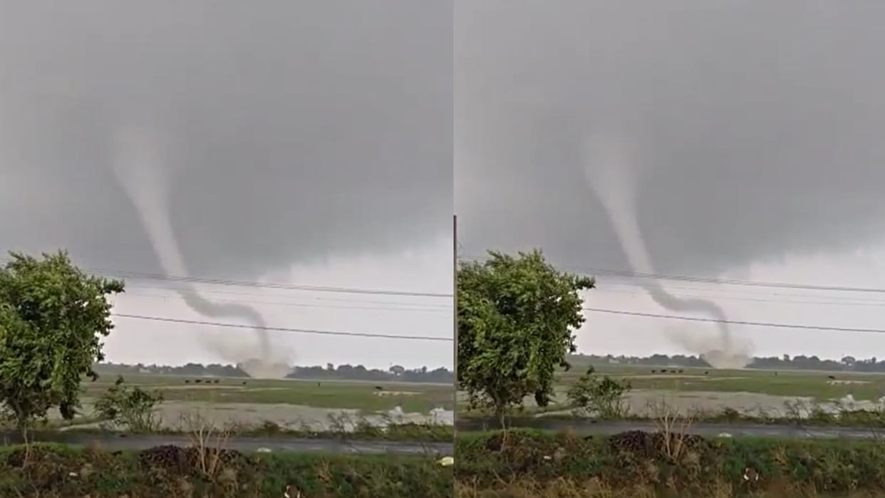 bihar samastipur waterspout water tornado jal bawandar weather update imd