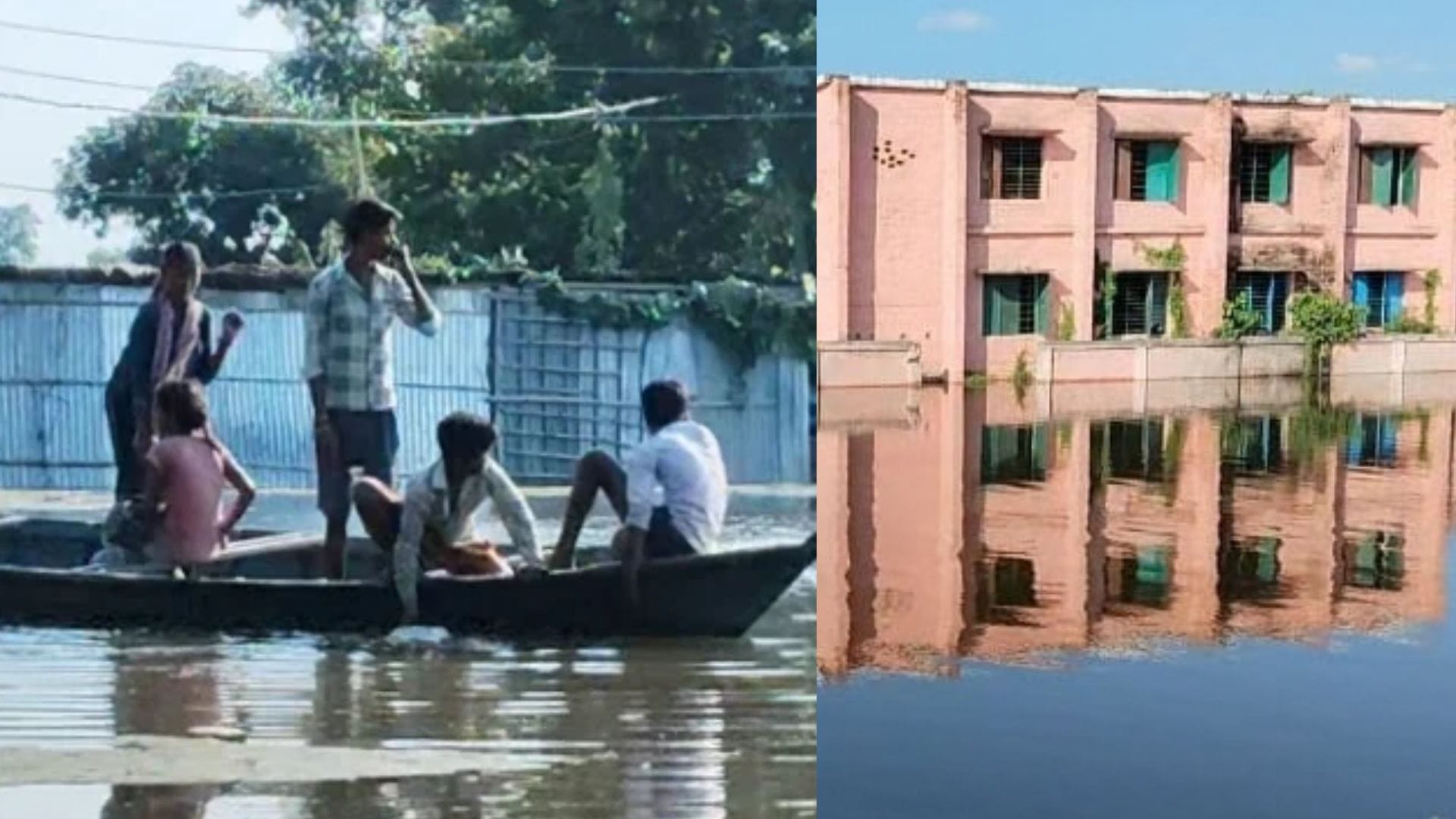 बाढ़ में डूबे कई स्कूल